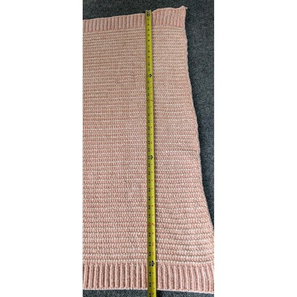 Pottery Barn Kids Small Throw Blanket Knit Crochet Pink Gold 30x38 Baby - Picture 7 of 8